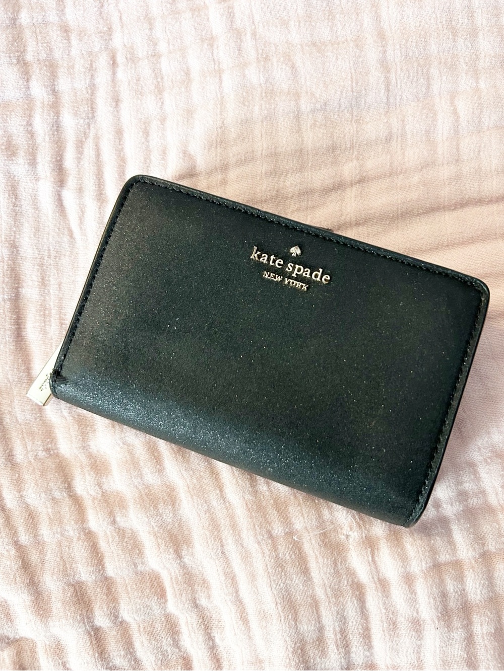 Kate Spade Sparkly Shimmer Black Wallet